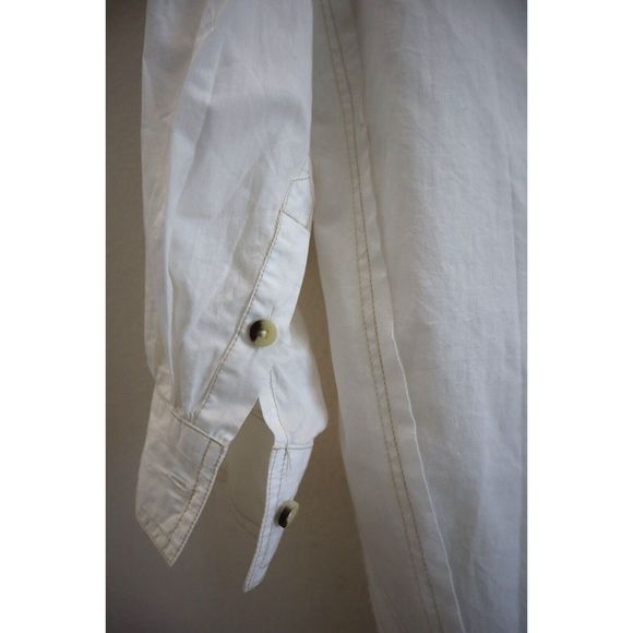 We The Free x FP OB1475056 Women Sz S White Happy Hour Solid Poplin L/S Top - Picture 6 of 9